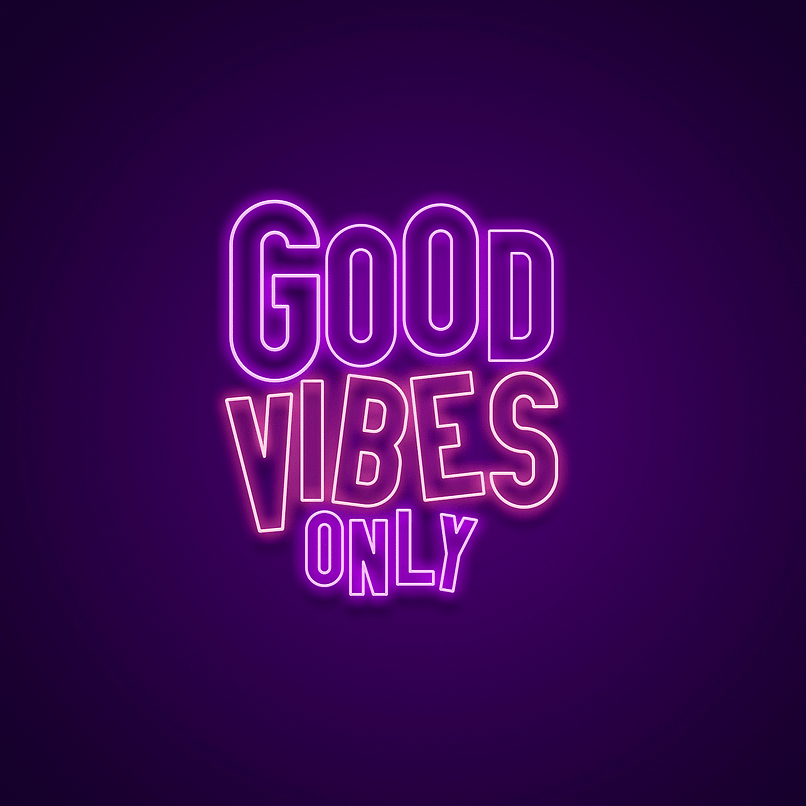 Good Vibes Only Neon Sign + Ways to Radiate Happiness