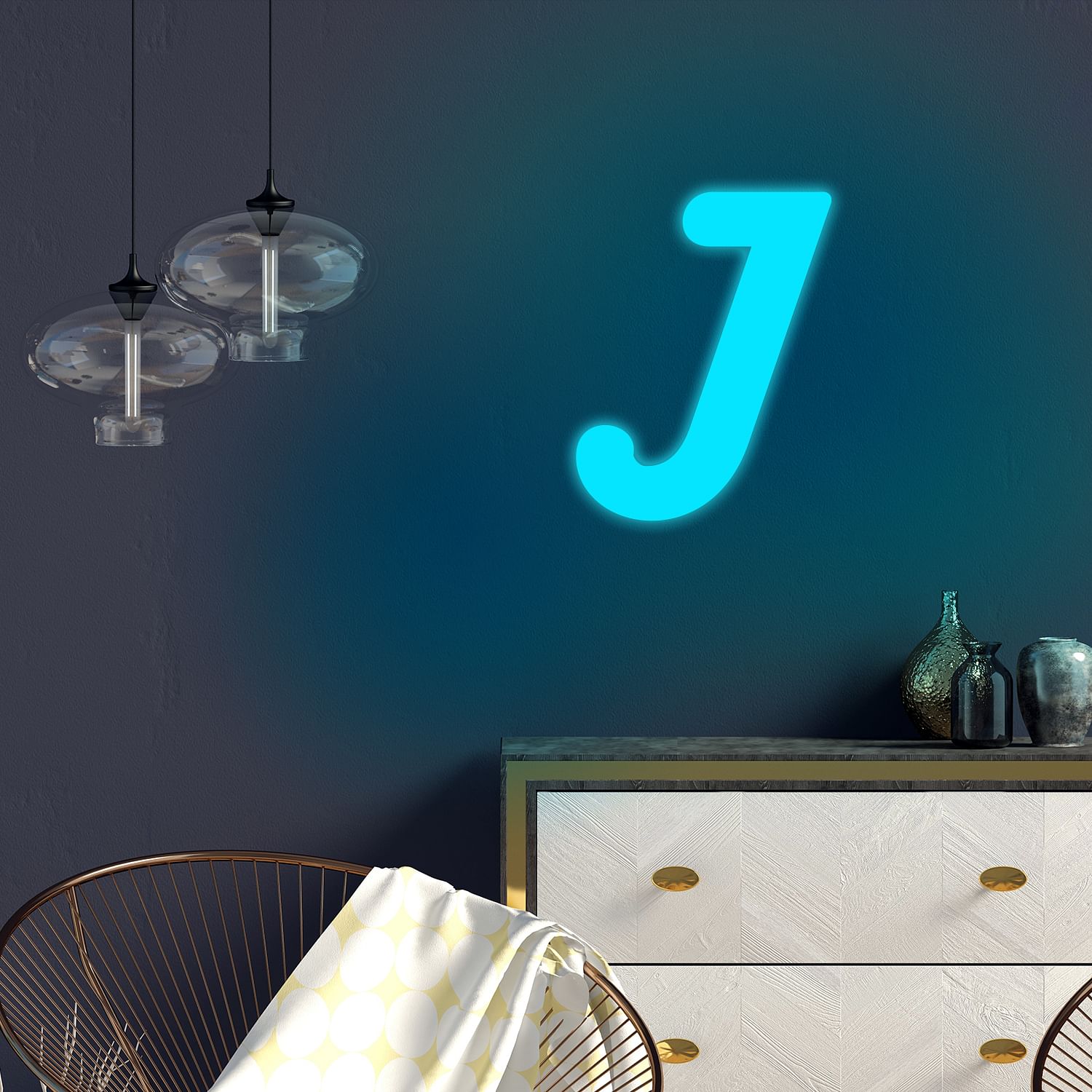 Letter J Neon Sign | Neon Led Sign Letters | By Neonize