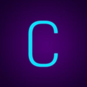 Letter C Neon Light