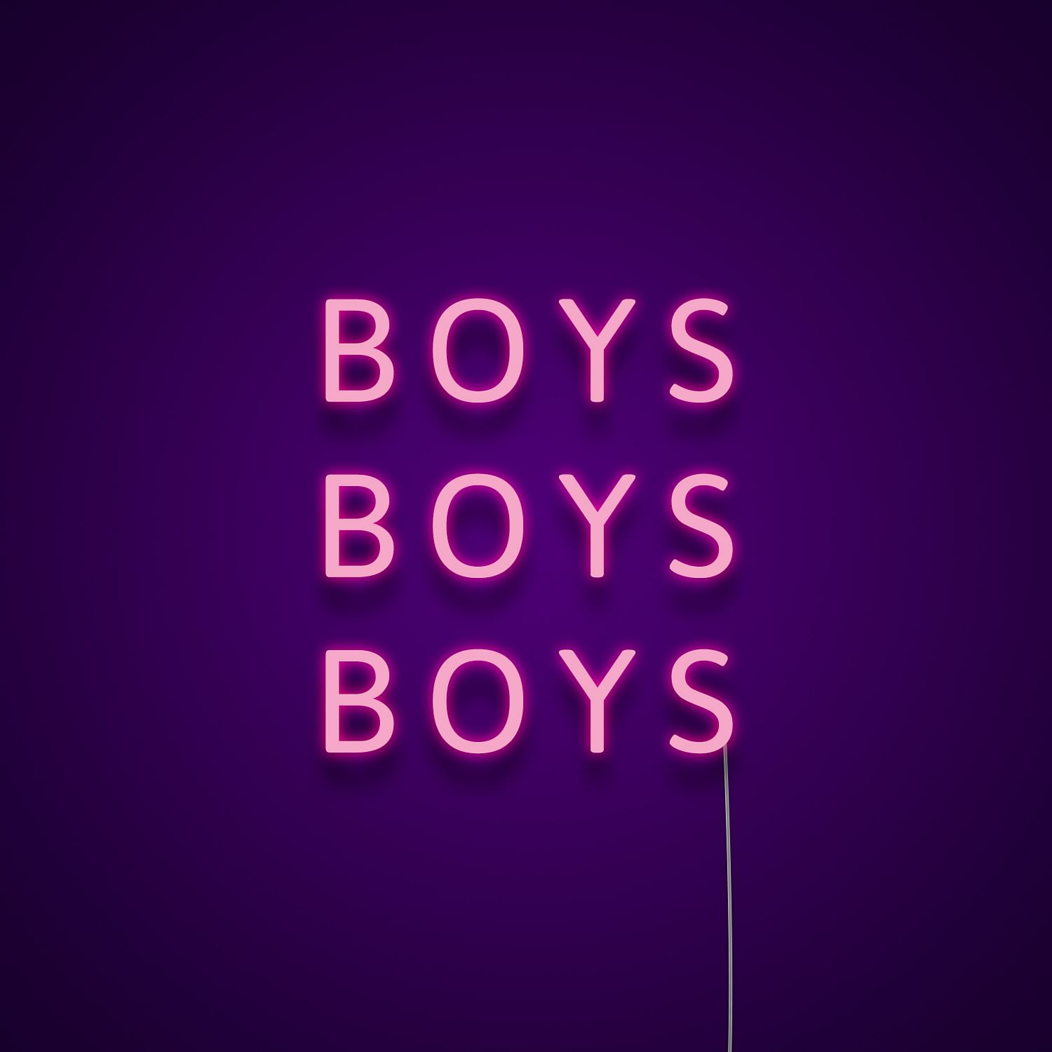 Boys boys boys neon 2024 sign