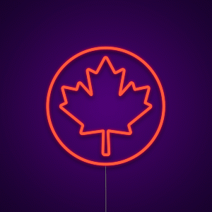 Canadian Maple Leaf Canada Day Neon Light Sign