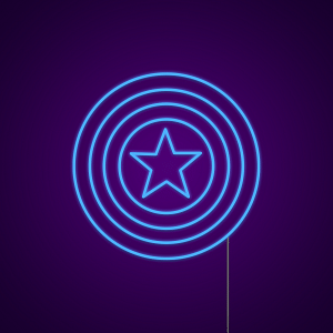 Captain America Shield Neon Light
