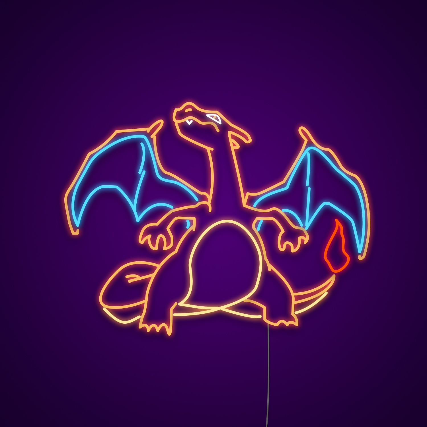 Charizard Pokemon Neon Sign, LED Light, Anime