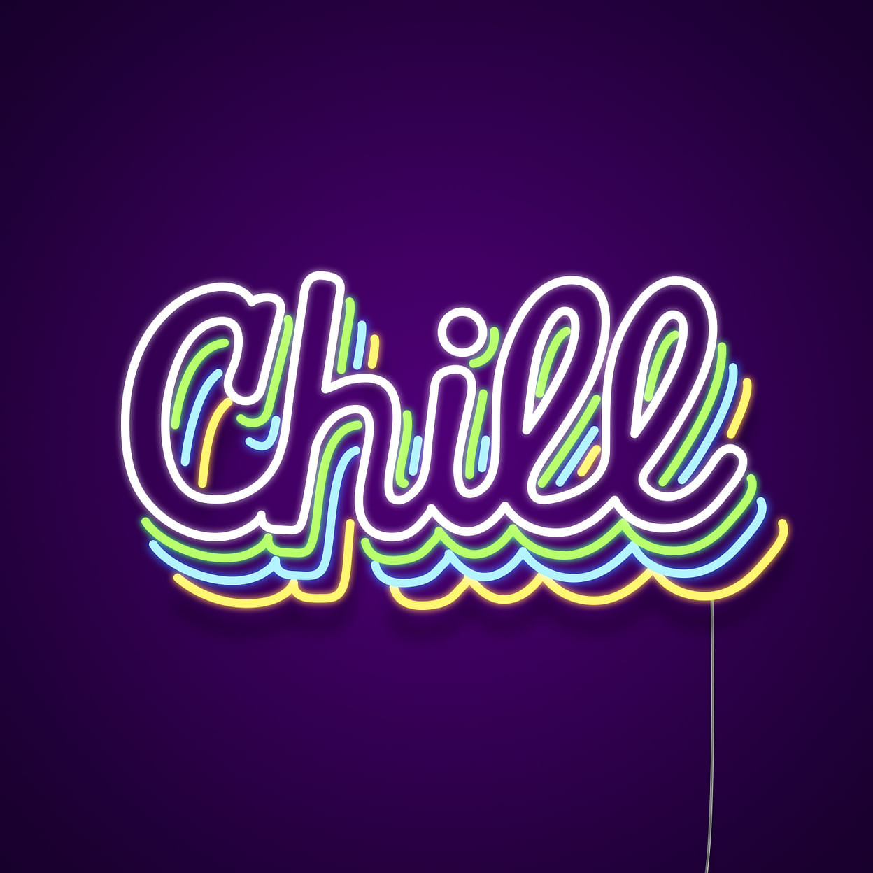 Gæsterne dans Stol Chill Neon Light Sign | Cool Neon Light Signs | Neonize
