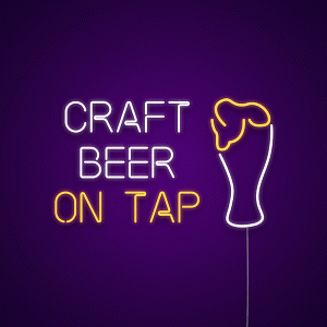 Craft Beer On Tap Neon Light Sign