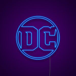 Superhero logo Neon Light