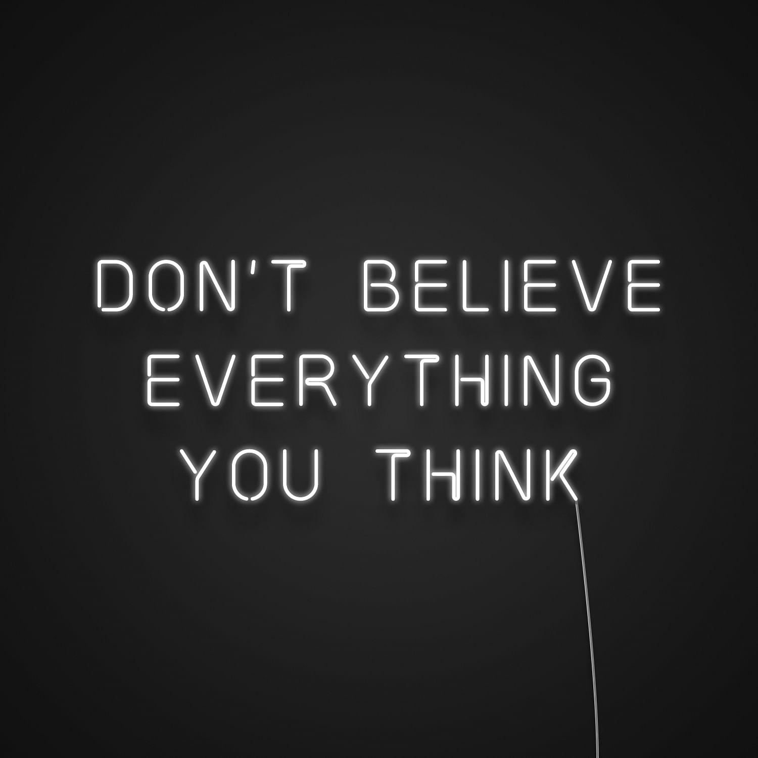 Don't Believe Everything You Think Neon Sign - Neonize