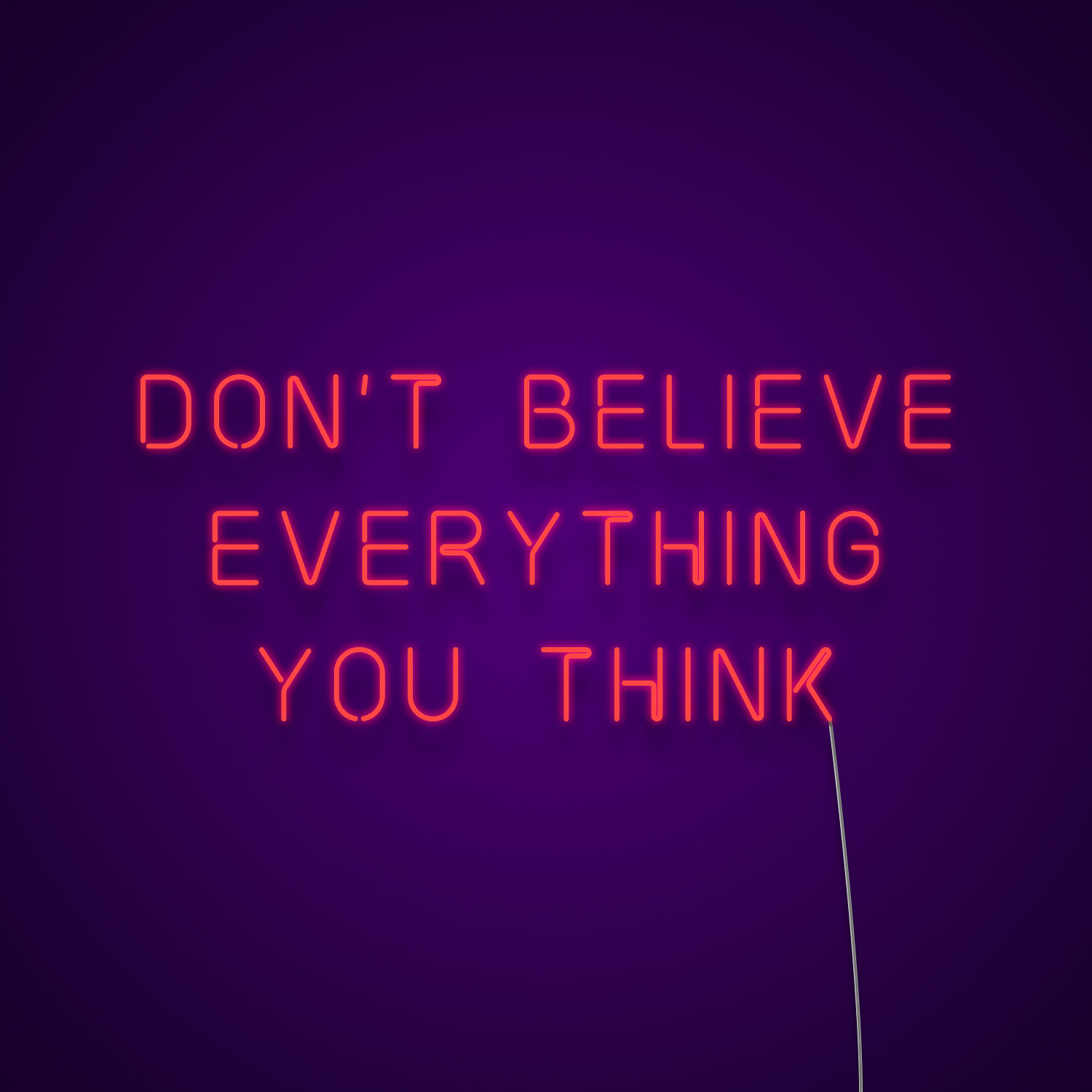 Don T Believe Everything You Think Neon Sign Neonize
