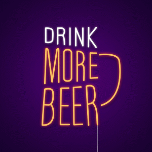 Drink More Beer Neon Light Sign