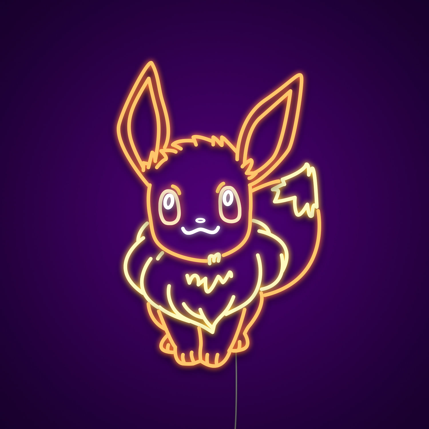 Eevee Kawaii Pokemon Neon Sign, LED Light