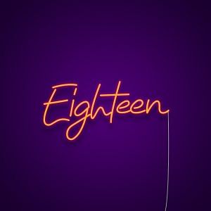 Eighteen Neon Light Sign