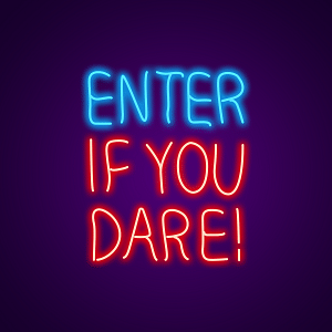 Enter If You Dare Neon Sign