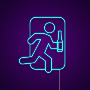 Exit With Beer Neon Light Sign