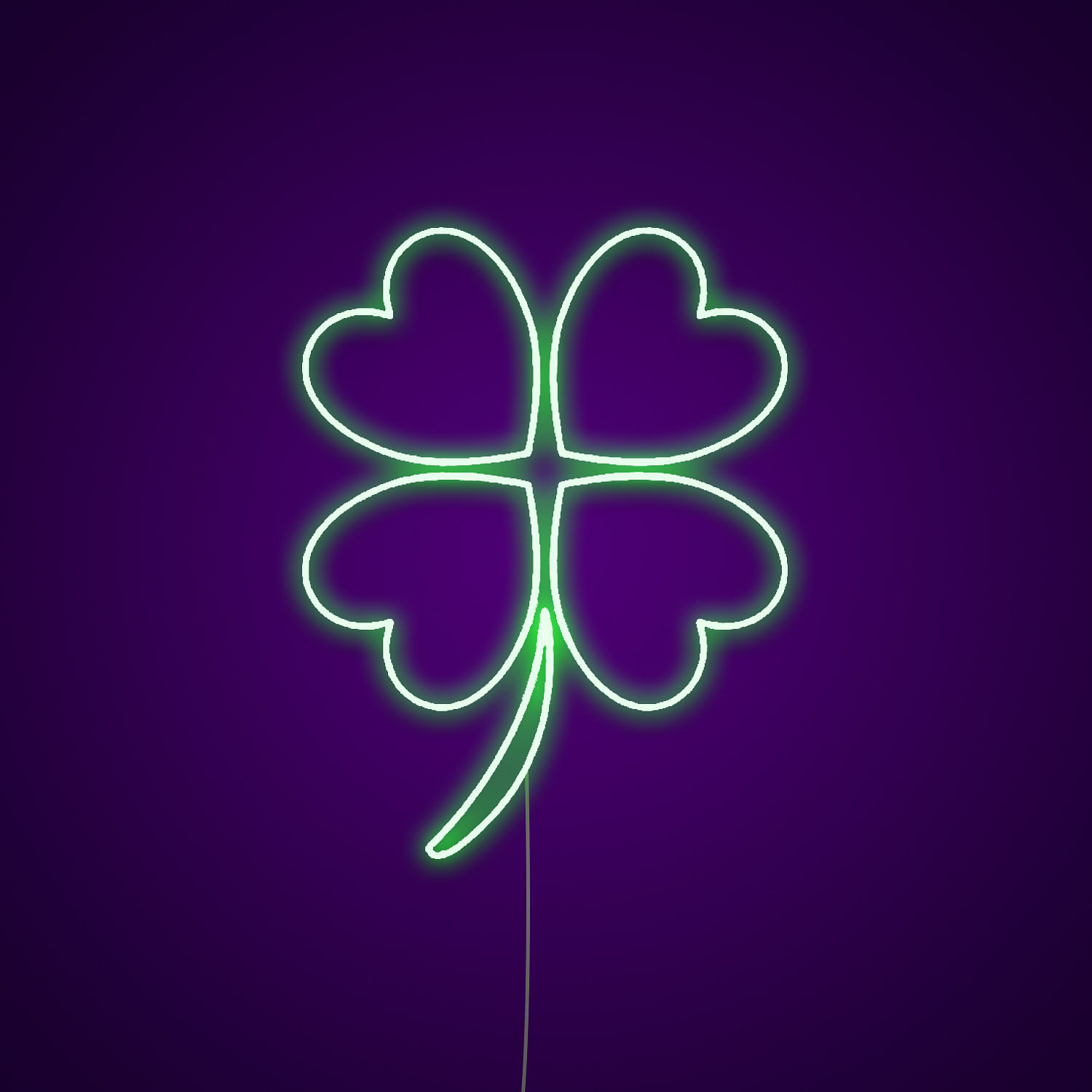 four leaf clover neon sign