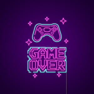 Game Over Neon Sign