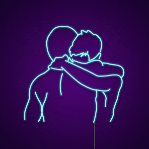 Gay Hug Neon Light Sign