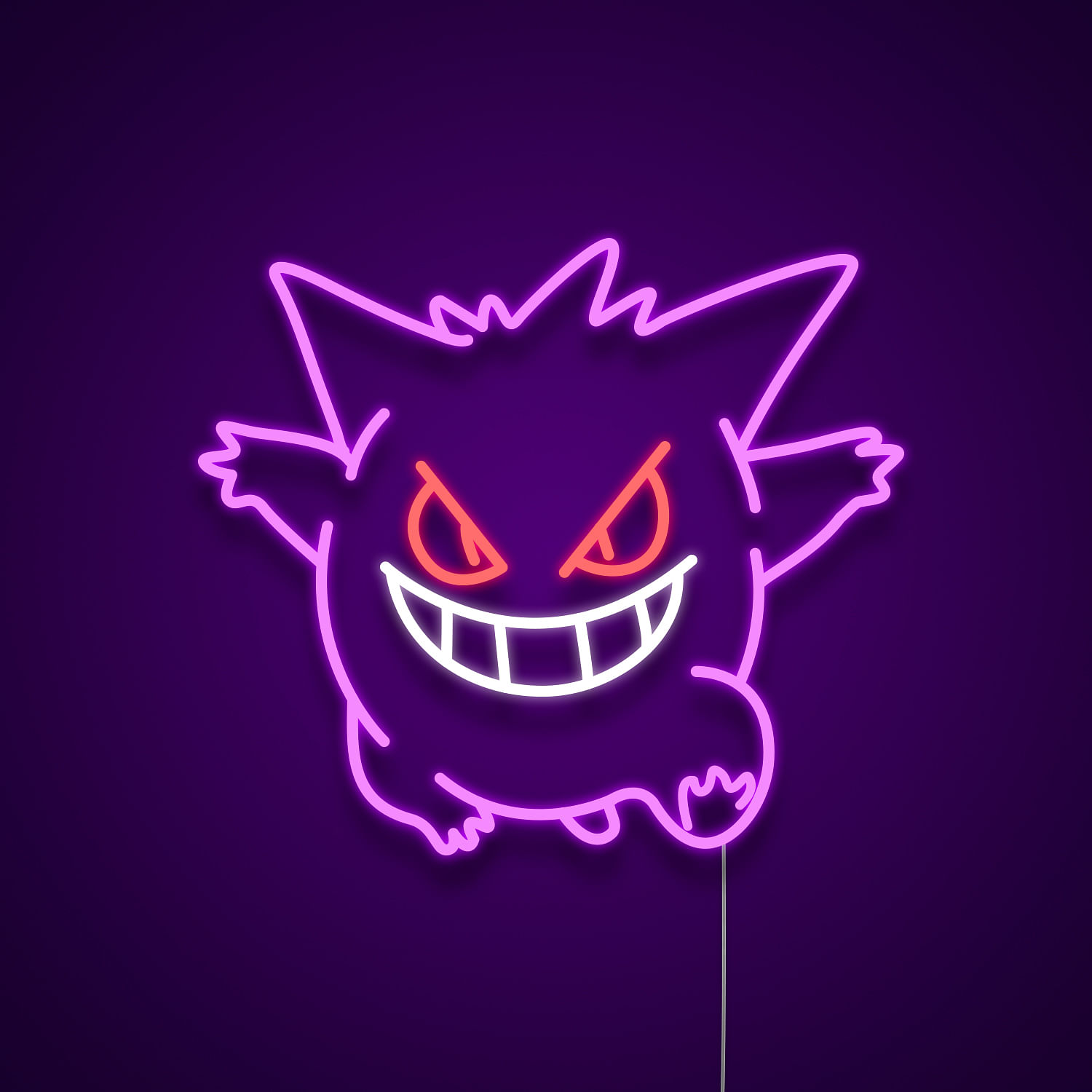et eller andet sted tank blæk Gengar Pokemon Neon Light Sign | Led for Wall | Neonize