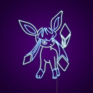 Glaceon Pokemon Neon Sign