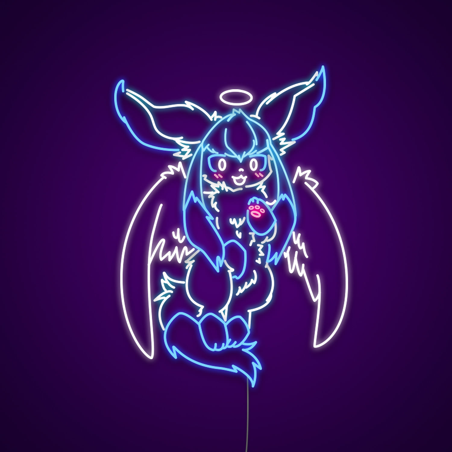 Eevee Kawaii Pokemon Neon Sign, LED Light