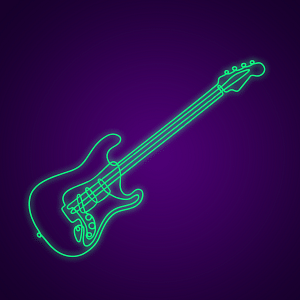 Guitar Neon Lighted Neon Signs