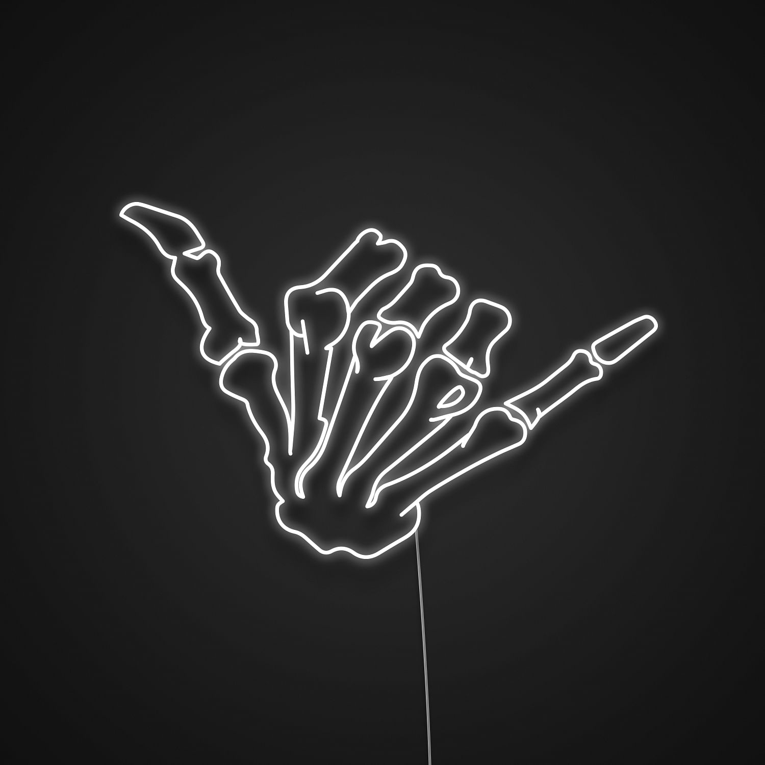 Hang Loose Skeleton Hand Neon Sign | Designed by Neonize