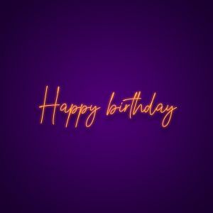 Happy Birthday Custom LED Neon Sign