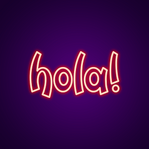 Hola Neon Sign