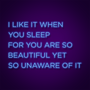 I Like It When You Sleep Neon Sign