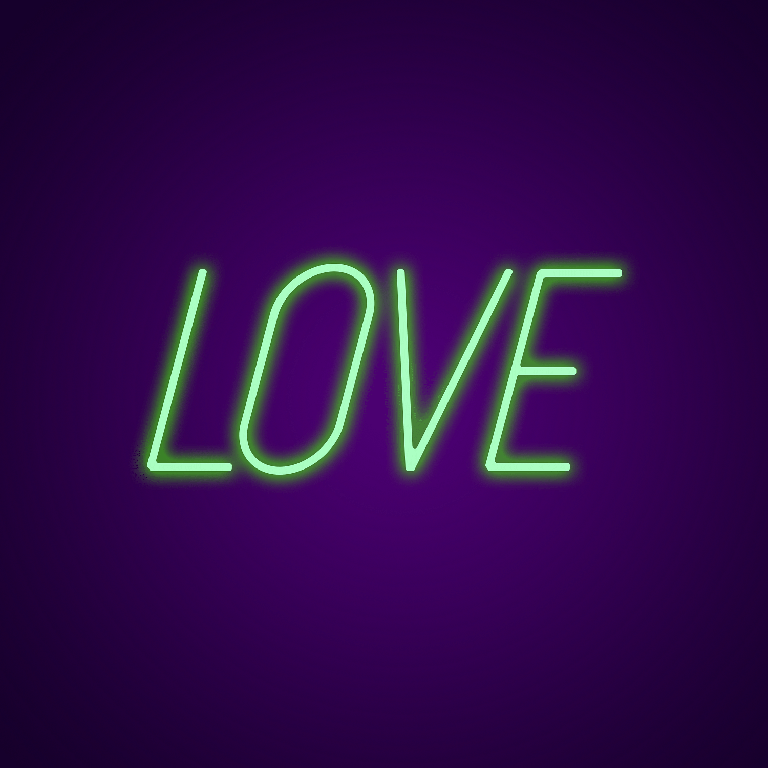 Minimalist Love Neon Sign | LED Neon Light | By Neonize