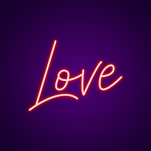 Calligraphy Love Neon Light Sign