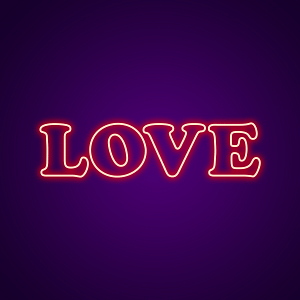 Retro Love LED Neon Sign