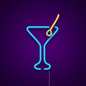 Martini Glass Neon Light Sign