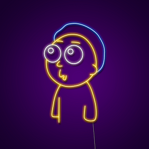 Derpy Morty Neon Sign