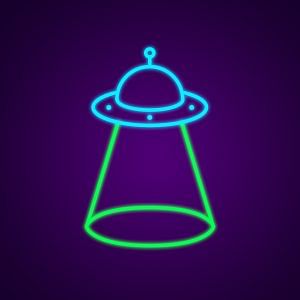 Alien UFO Neon Lights