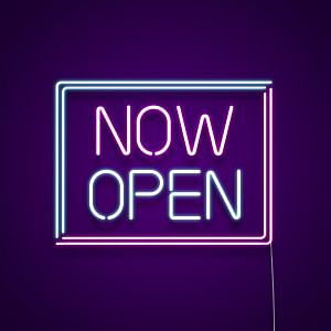 Now Open Neon Sign