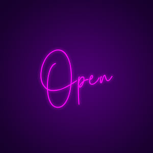 Open Neon Sign