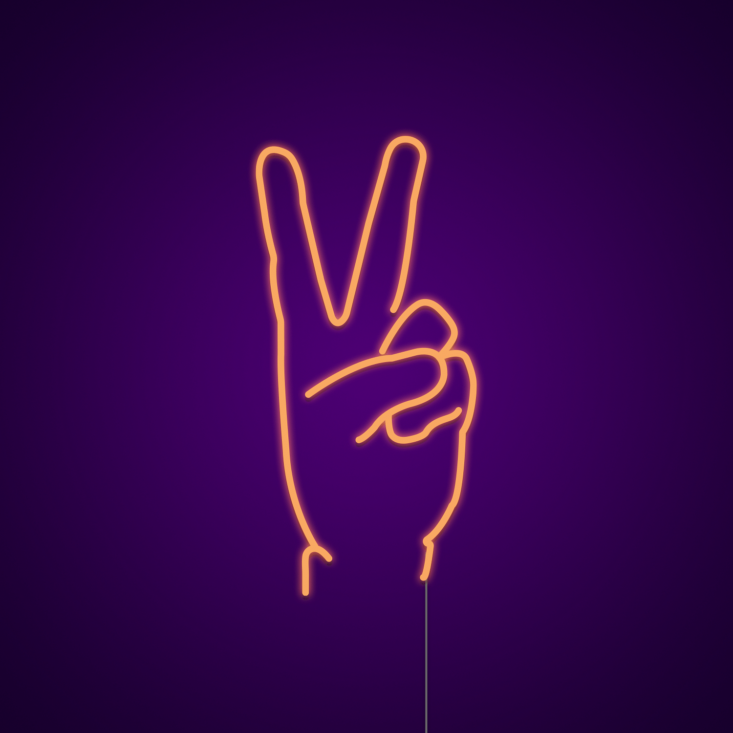 Peace Hand Sign Neon Led light Sign | Designed By Neonize