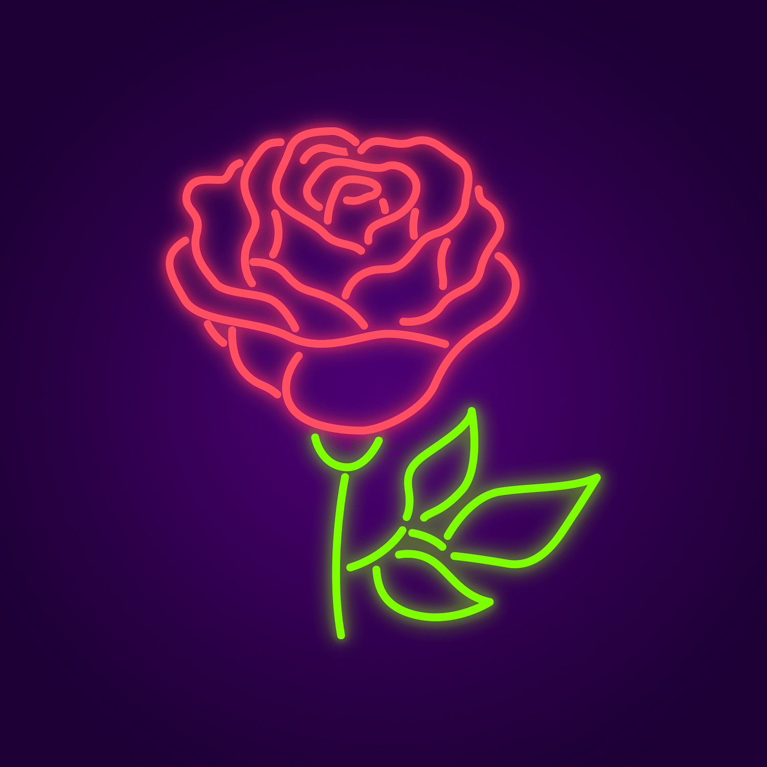Rose Neon Light | Neon LED Sign | Neon Light | By Neonize