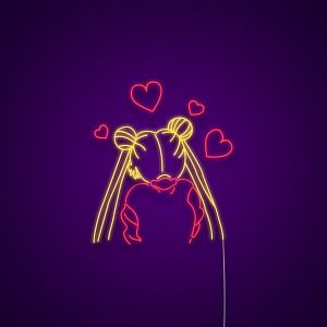 Sailor Moon Hearts LED Neon Sign