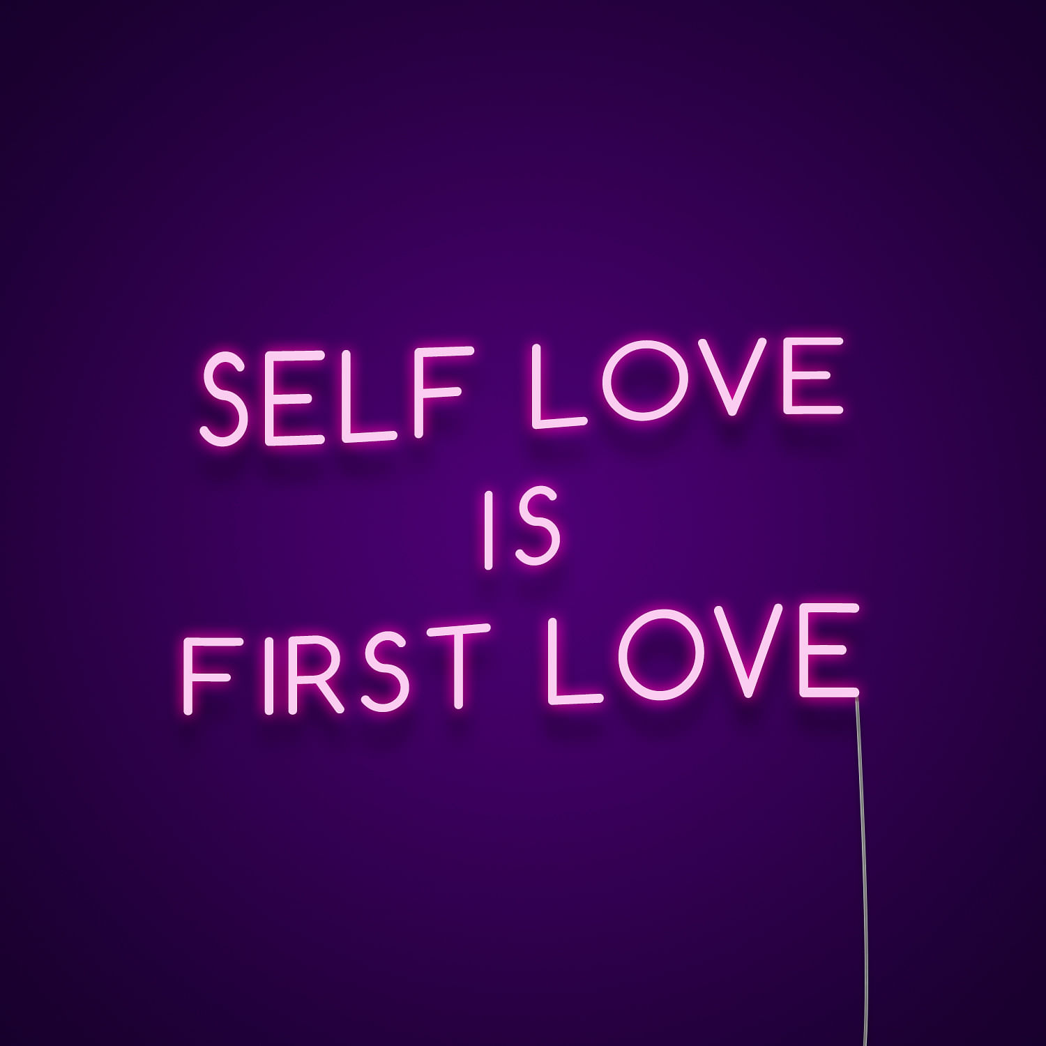 self love neon light