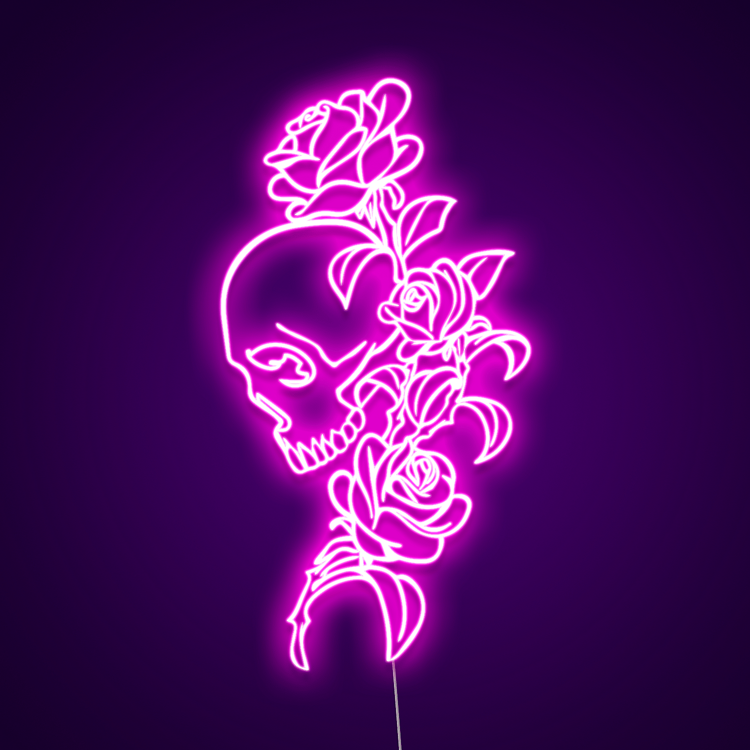  ZHZQWLJWJ Custom Neon Sign, Rose logo, Skeleton Holding Rose  Neon Sign, Death neon lighter, Flower Sign Hands Death Neon Light Room Led  Neon Sign, Wall art decoration. Size: 17inch : כלי