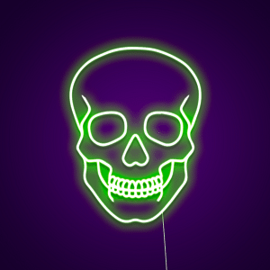 Simple Skull Customizable Neon Light Sign