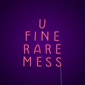 U Fine Rare Mess Neon Sign