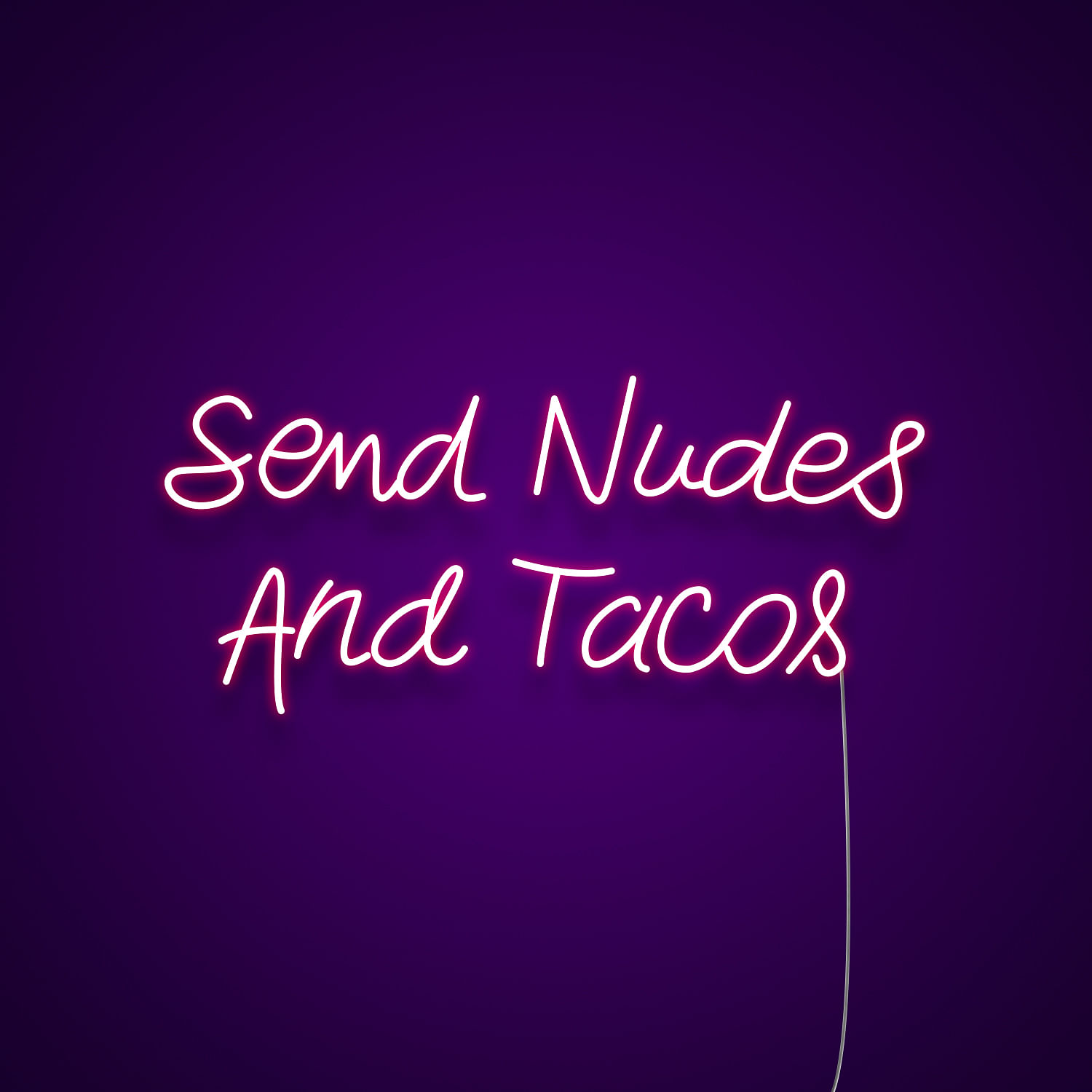 Send Nudes Neon Sign, Neon LED Sign, Neon Light