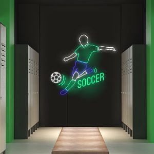 Soccer Player Neon Light